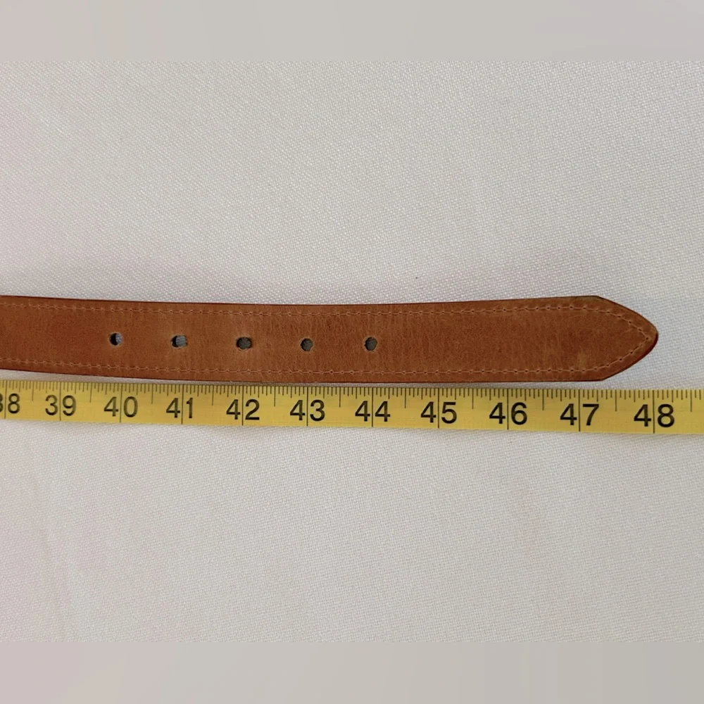 Tommy Hilfiger Leather Denim Ribbon Belt Men’s Belt Sz 42 Casual Preppy